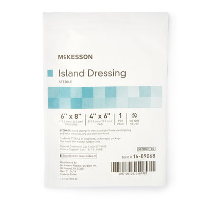 McKesson Island Dressing 6 x 8 Inch Sterile Rectangle with Adhesive Border