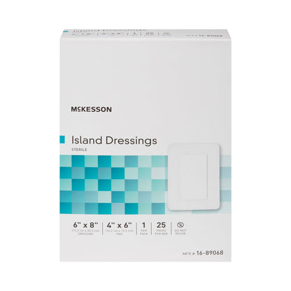 McKesson Island Dressing 6 x 8 Inch Sterile Rectangle with Adhesive Border