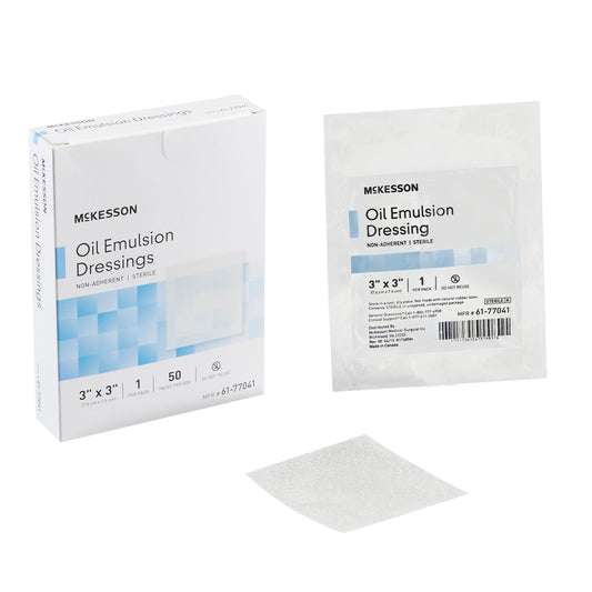 McKesson Oil Emulsion Impregnated Dressing 3 x 3 Inch Sterile
