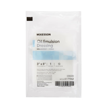 McKesson Oil Emulsion Impregnated Dressing Rectangle 3 x 8 Inch Sterile