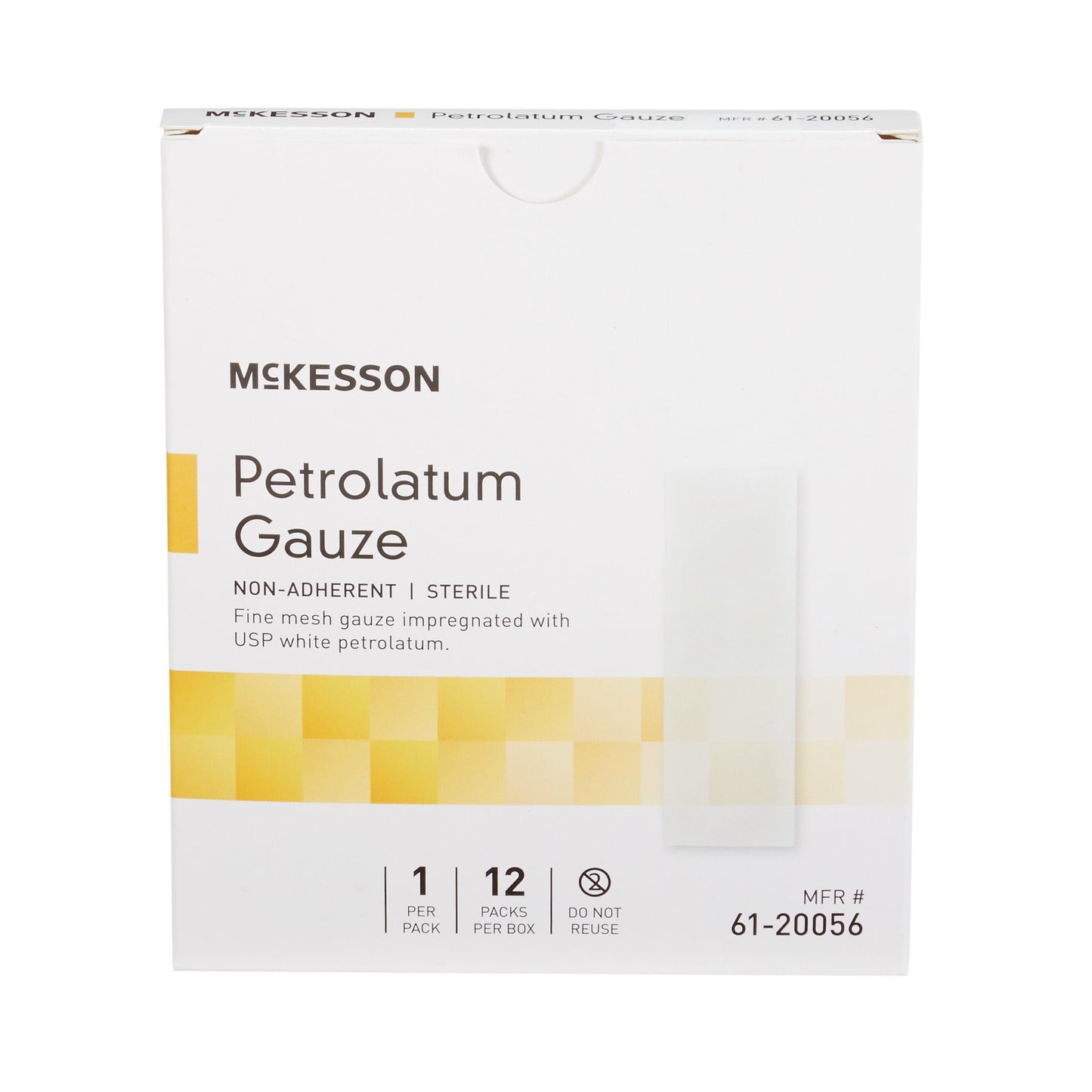 McKesson Petrolatum Impregnated Dressing 3 x 9 Inch Sterile