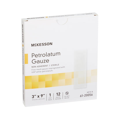 McKesson Petrolatum Impregnated Dressing 3 x 9 Inch Sterile
