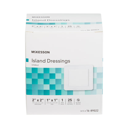 McKesson Island Dressing 2 x 2 Inch Sterile Square with Adhesive Border