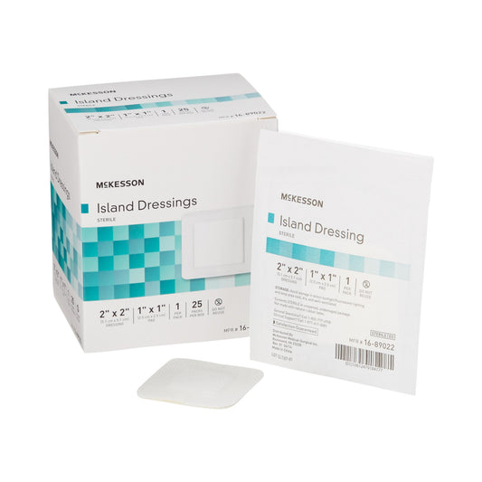 McKesson Island Dressing 2 x 2 Inch Sterile Square with Adhesive Border