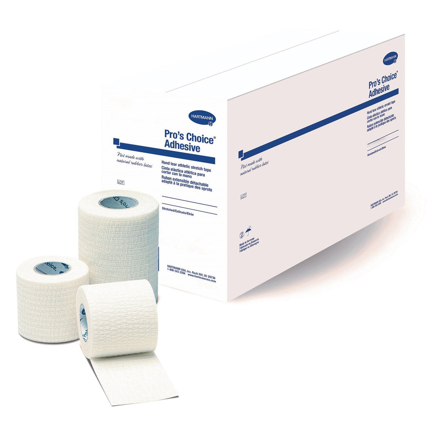 Pro's Choice Adhesive Athletic Tape 1.5 Inch x 7.5 Yard – White Stretch Support Tape