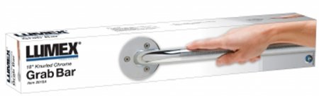 Wall Grab Bar Chrome Finish Knurled Steel