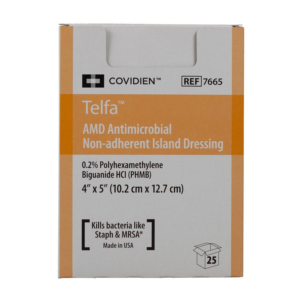 Telfa AMD Antimicrobial Island Dressing 4 x 5 Inch Sterile