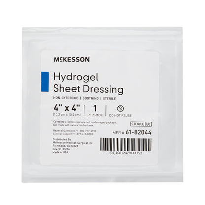 McKesson Hydrogel Sheet Wound Dressing Sterile (4 x 4 Inch)