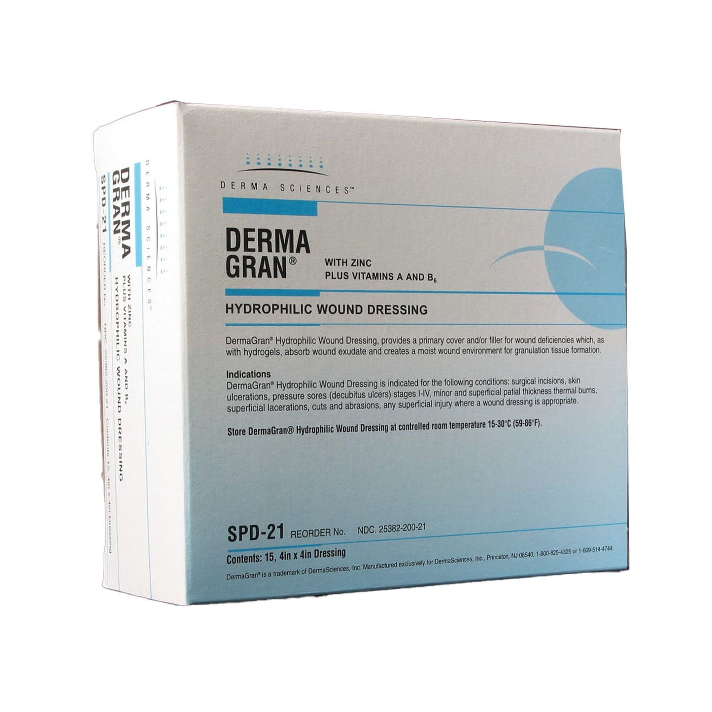 Dermagran B Zinc Impregnated Wound Dressing 4 x 4 Inch Sterile