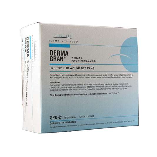 Dermagran B Zinc Impregnated Wound Dressing 4 x 4 Inch Sterile
