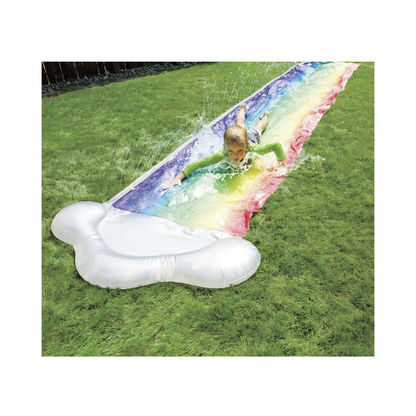 Dash N' Splash 16' Rainbow Water Slide Colorful Outdoor Fun for Kids Quick Setup