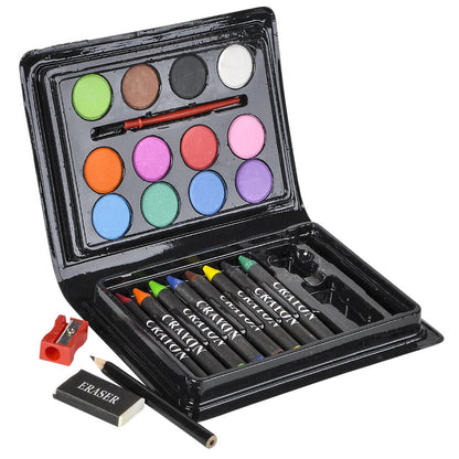 Mini Art Set for Kids – 23-Piece Creative Kit with Watercolors, Crayons, Paint Brush, Pencil & More