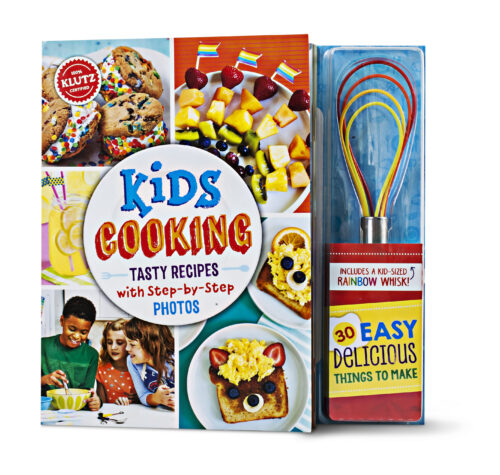 Klutz Kids Cooking Hardcover Cookbook with Rainbow Whisk – 30 Fun Recipes for Young Chefs