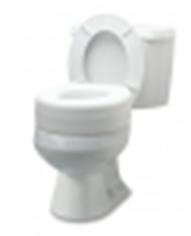 Raised Toilet Seat 4-1/2 Inch Height White 250 lbs. Weight Capacity