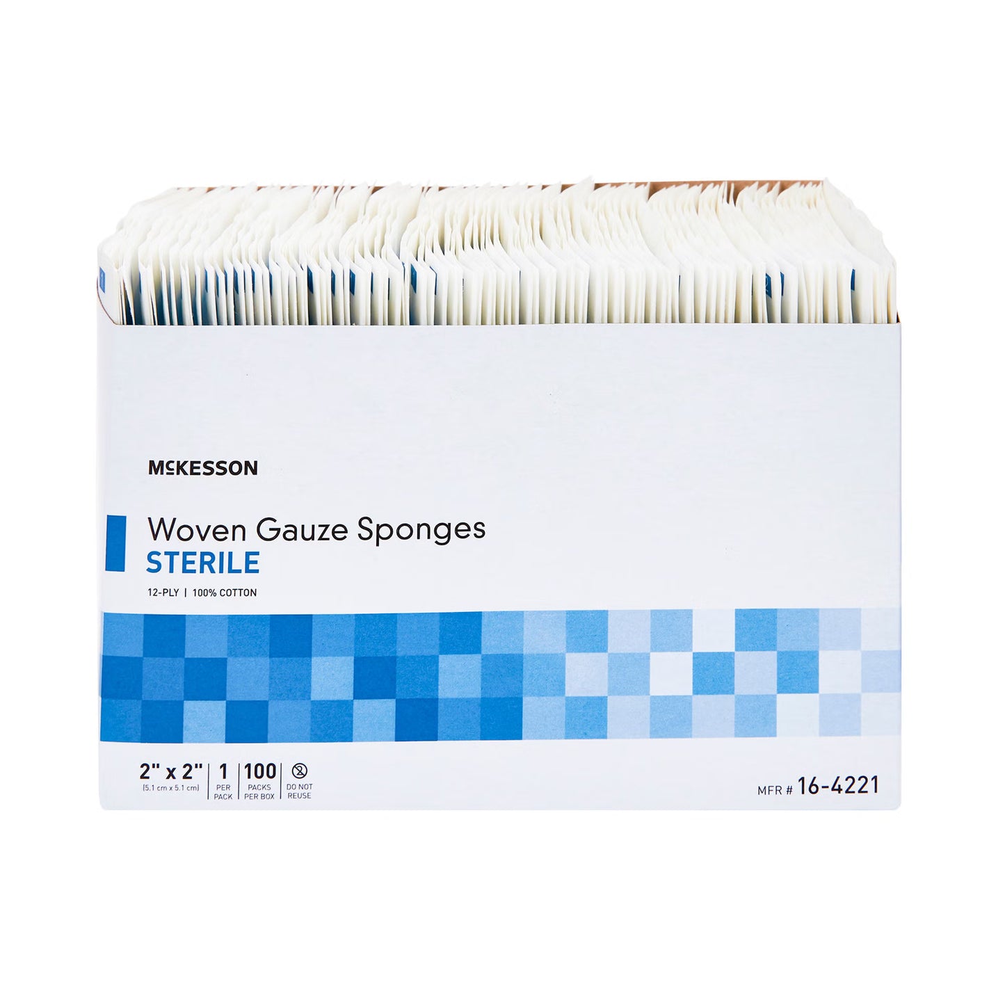 McKesson Sterile Gauze Sponge 2 x 2 Inch 12-Ply Cotton