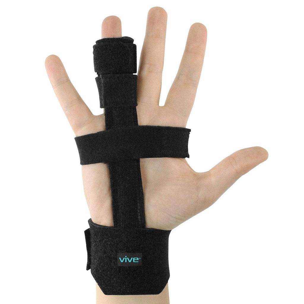 finger splint extended trigger black