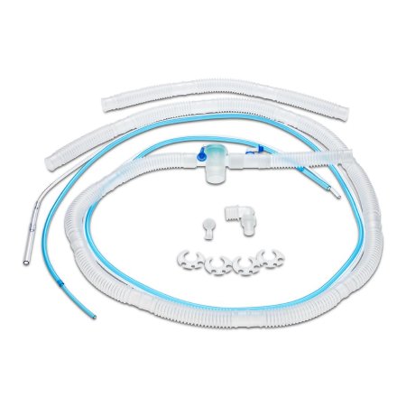 Ventilator Circuit Corrugated Tube 66 Inch Tube Single Limb Adult Without Breathing Bag Single Patient Use
