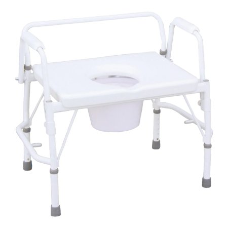 Commode Chair Drop Arms Steel Frame Back Bar 18 Inch Seat Width 700 lbs. Weight Capacity