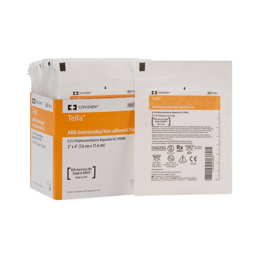 Telfa AMD Antimicrobial Island Dressing 3 x 4 Inch Sterile