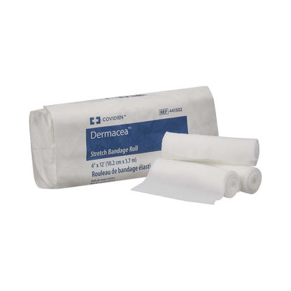 Dermacea Conforming Bandage 4 Inch x 4 Yard NonSterile Stretch Roll – 12 Pack