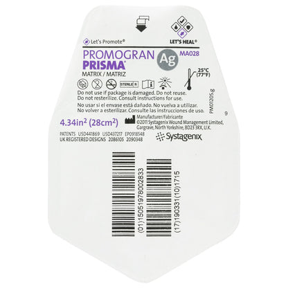 3M Promogran Prisma Matrix Silver Collagen Dressing 4.3 sq in Sterile Hexagon