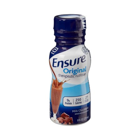 Oral Supplement Ensure Original Therapeutic Nutrition Shake Milk Chocolate Flavor Liquid 8 oz. Bottle