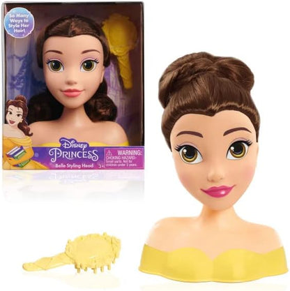 Disney Princess Belle Mini Styling Head with Hair Brush – Beauty and the Beast