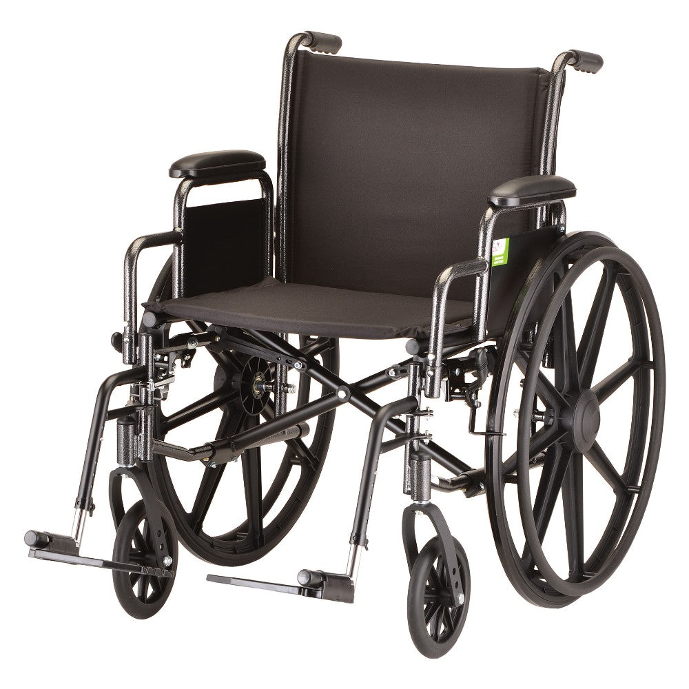 Hammertone Wheelchair With Detachable Arms and Footrest/Legrest