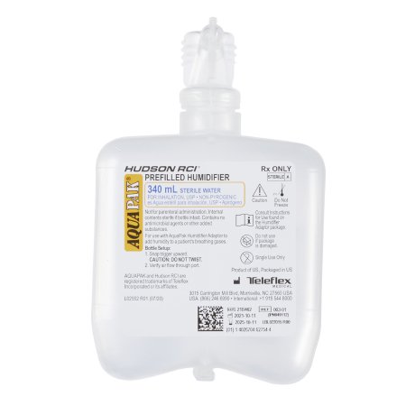 Aquapak Humidifier 340 mL Sterile Water
