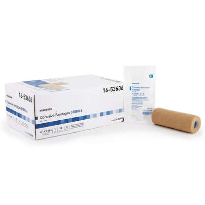 McKesson Cohesive Bandage 6 Inch x 5 Yard Sterile Self-Adherent Standard Compression with Latex