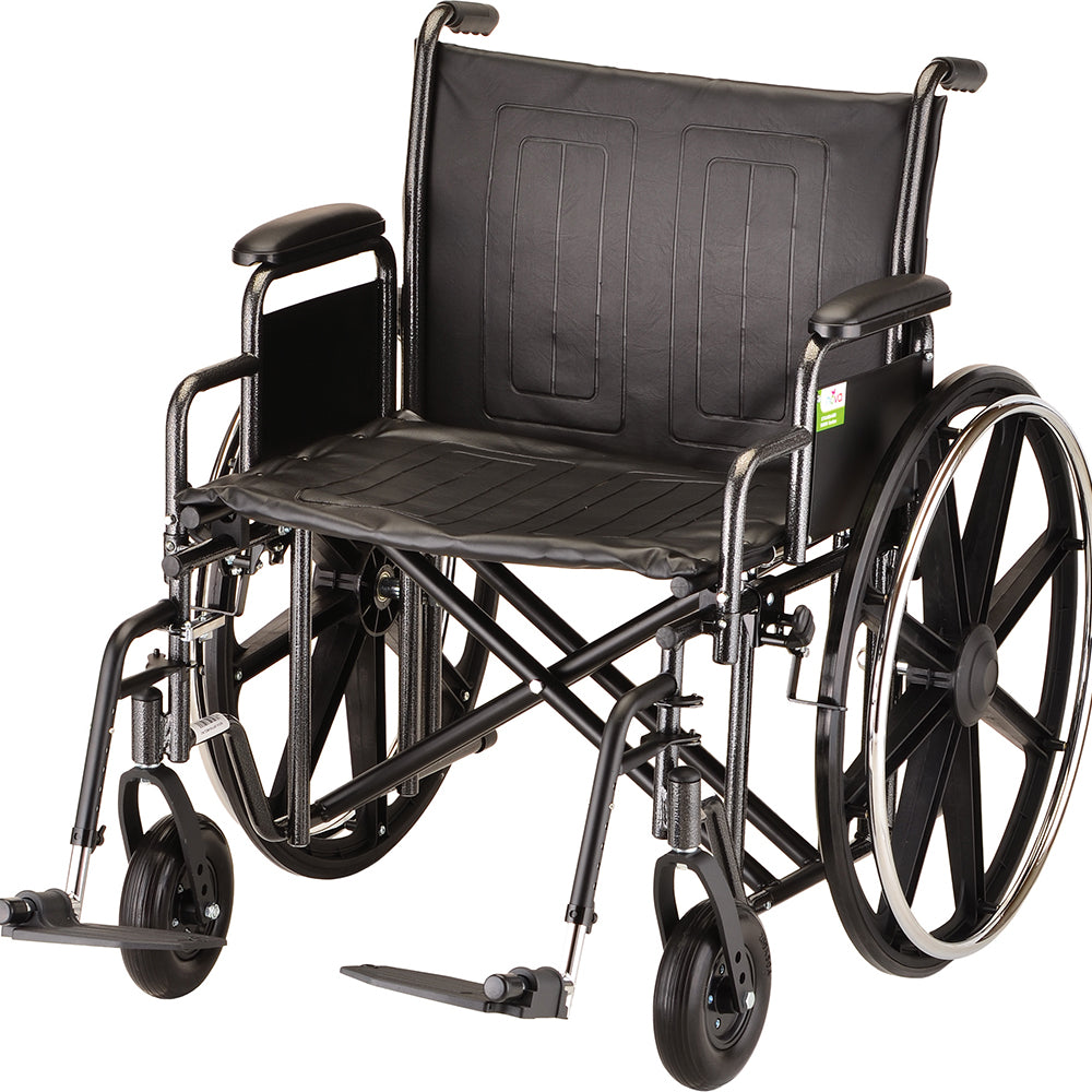 Hammertone Wheelchair With Detachable Arms and Footrest/Legrest