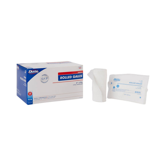 Dukal Conforming Bandage 4 Inch x 5 Yard Sterile 2-Ply Cotton Roll