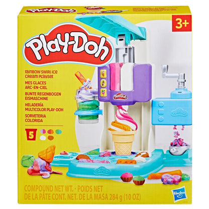 Play-Doh Rainbow Swirl Ice Cream Playset for Kids – Creative Pretend Ice Cream Maker Toy