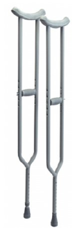 Bariatric Underarm Crutches Tall Adult 5 Foot 10 Inch to 6 Foot 6 Inch User Height Steel Frame 600 lbs. Weight Capacity