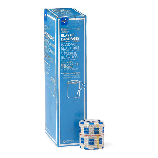 Matrix Elastic Bandage, 2 Inch x 5 Yard, Double Hook & Loop, Medium Compression – NonSterile