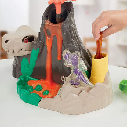 Play-Doh Slime Dino Crew Lava Bones Island Volcano Playset – HydroGlitz Eggs and Dinosaur Toys for Kids