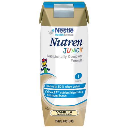 Pediatric Oral Supplement Nutren Junior Vanilla Flavor 8.45 oz. Tetra Prisma Liquid Whey Protein Lactose Intolerance