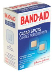 Adhesive Spot Bandage Band-Aid 7/8 X 7/8 Inch Plastic Square Clear Sterile