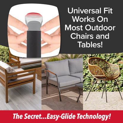 Ruby Sliders Outdoors by Bulbhead Premium Furniture Leg Covers for Deck and Patio Protection