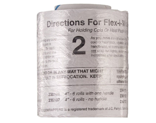 Flex-I-Wrap Plastic Film Wrap 4 Inch x 650 Foot Clear Self-Adherent Roll