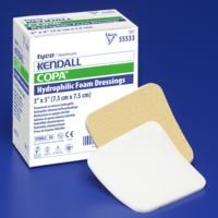 Kendall Foam Dressing 8 x 8 Inch Sterile Non-Adhesive Hydrophilic Foam Dressing