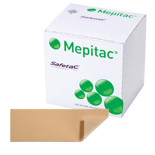 Mepitac Silicone Medical Tape 3/4 x 118 Inch Tan Skin Friendly NonSterile