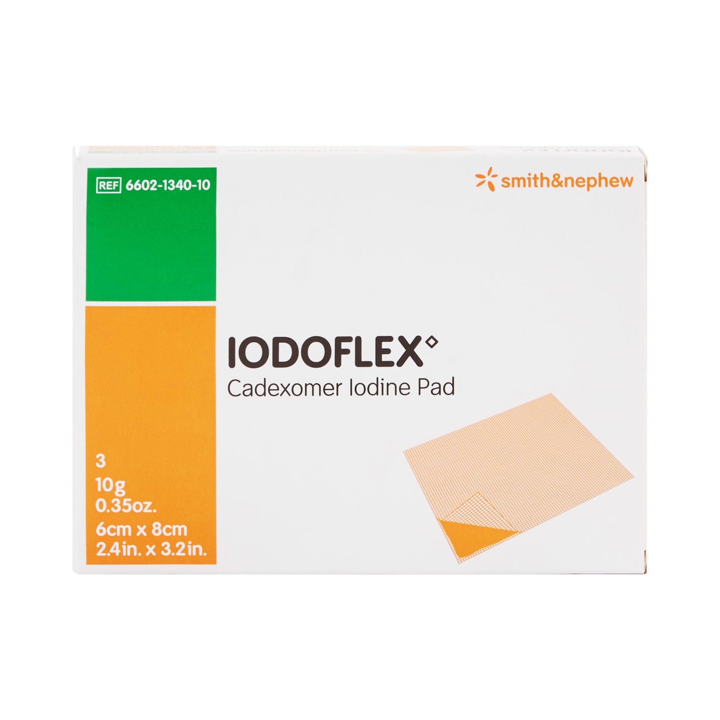 Iodoflex Cadexomer Iodine Impregnated Dressing Pad 2-1/8 x 3 Inch Sterile