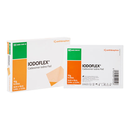 Iodoflex Cadexomer Iodine Impregnated Dressing Pad 2-1/8 x 3 Inch Sterile