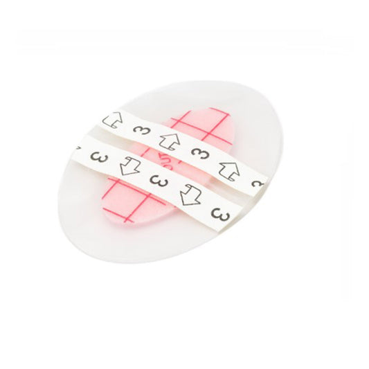 PolyMem Shapes Foam Dressing 2 x 3 Inch Sterile Oval with Border