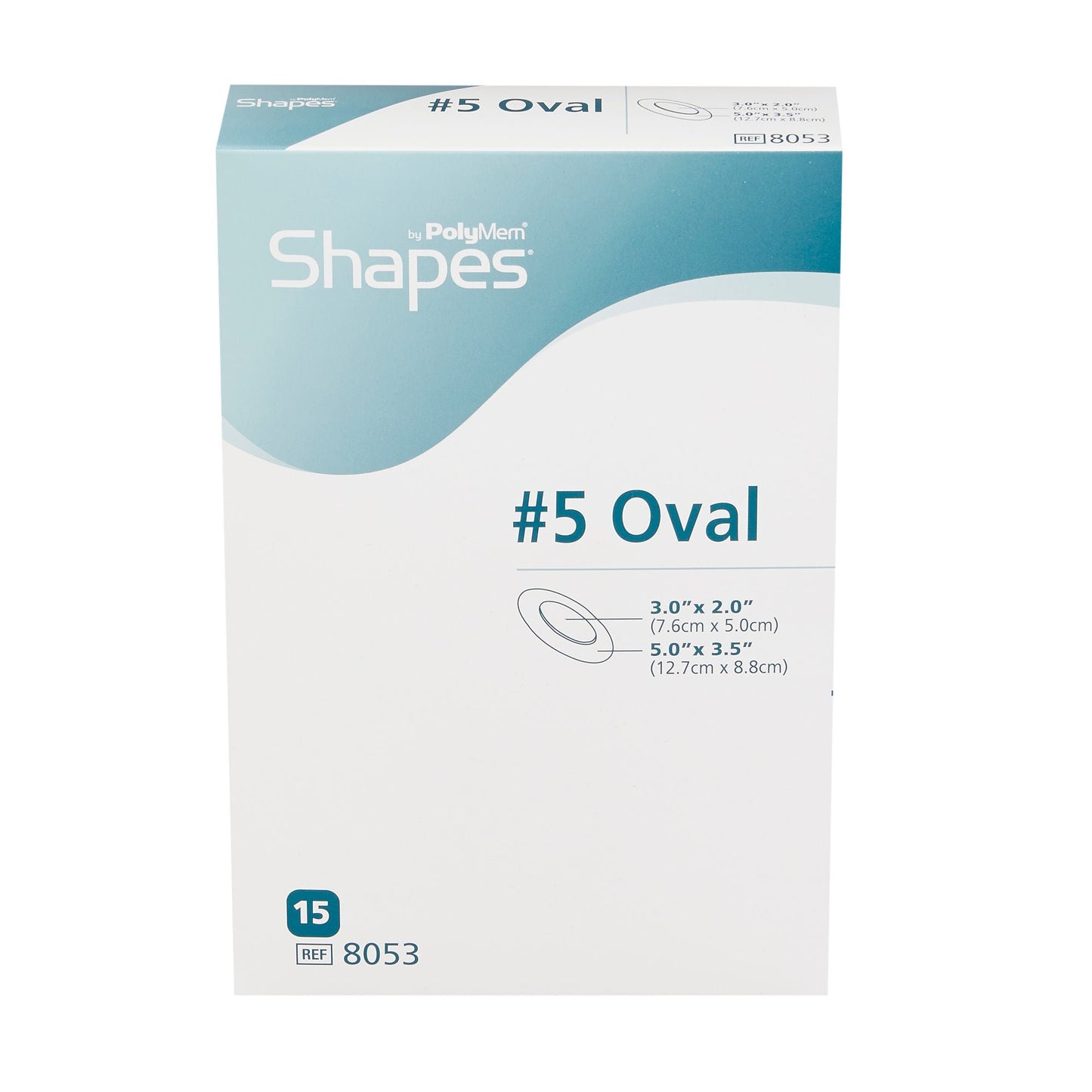 PolyMem Shapes Foam Dressing 3-1/2 x 5 Inch Sterile Oval with Border