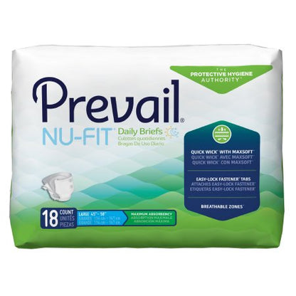 Brief Prevail Nu-Fit X-Large Disposable Heavy Absorbency