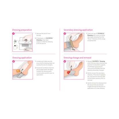 3M Silvercel Antimicrobial Silver Alginate Dressing 4-1/4 x 4-1/4 Inch Sterile