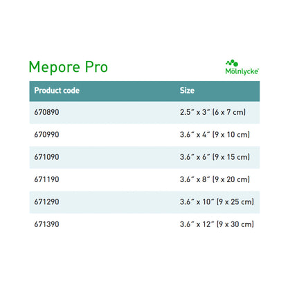 Mepore Pro Island Dressing 3-3/5 x 4 Inch Sterile Waterproof Film Backing