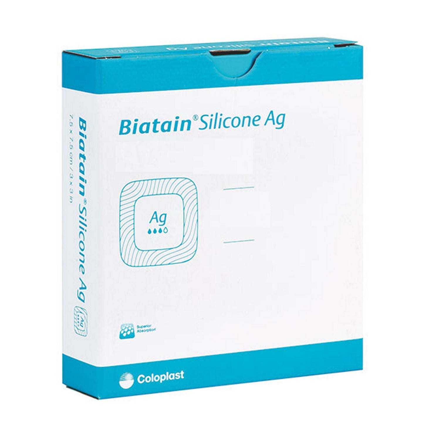 Biatain Alginate Ag Silver Alginate Dressing 2 x 2 Inch Sterile Non-Adhesive